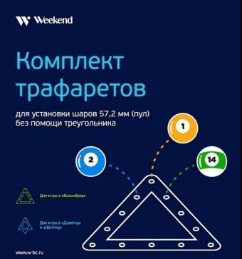 Комплект трафаретов для установки шаров 57,2мм  70.500.57.0