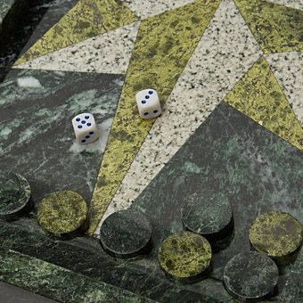 Нарды Звезда змеевик, гранит 6860