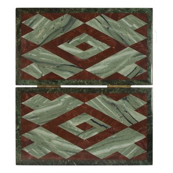 Нарды Ромб змеевик, офиокальцит, лемезит 8732