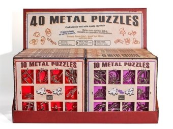 Набор из 10 металлических головоломок (красный) / 10 Metal Puzzles red set 473358