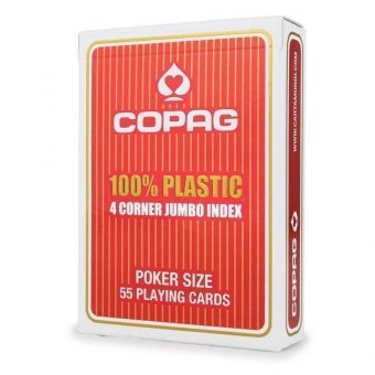 Карты Copag 4 Corner (Red, Blue) красная рубашка CPG-15-red