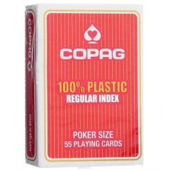 Карты Copag 4 Colour (Red, Blue) красная рубашка CPG-18-red