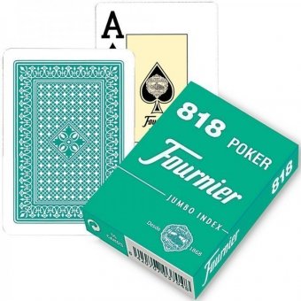 Карты Fournier No 818 - green / orange , зеленая рубашка F29815-green
