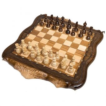 Шахматы + Нарды резные Арарат с бронзой 50, Ohanyan ho31113
