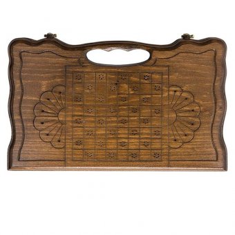 Нарды резные Корона с ручкой 30, Haleyan kh004-3