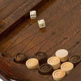 Нарды резные Корона с ручкой 40, Haleyan kh004-4