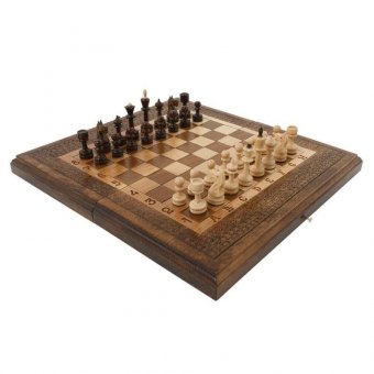 Шахматы + Нарды резные 30, Haleyan kh111