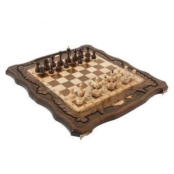 Шахматы + Нарды резные c Араратом 50, Haleyan kh115