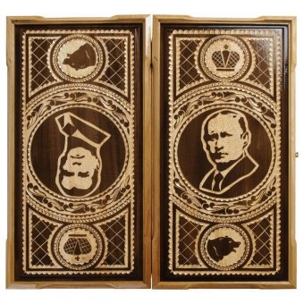 Нарды резные ручной работы Тандем Россия, дерево, размер 63х32х7 см) sltan