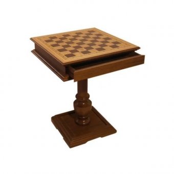 Шахматный стол Эксклюзив, темный дуб, без фигур WGN-TBL-EXT