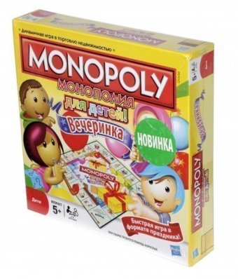 Настольная игра Монополия для детей Вечеринка Hasbro Ч52393