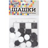 Игра настольная Шашки классические Русский стиль "Цена.Бум.Игра ", пластиковые