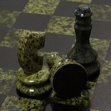 Шахматы камень, змеевик доска 3301