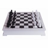 Шахматы Сенеж Стаунтон с фигурами, черно-белые 45ЧЛС-Б-ФСЧ