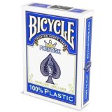 Карты Bicycle Prestige 100% пластик, синяя рубашка bprblue