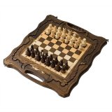 Шахматы резные с Араратом, ручкой и ложементом 40, Haleyan kh136