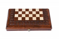 Шахматы + нарды резные Армянский Орнамент 30, Haleyan kh137-3