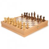 Шахматы + шашки деревянные 37х37 см RTA-3503