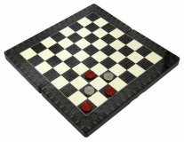 Нарды, Шашки Шеш-Беш чёрные (Турция, дерево, 48х24х6 см) u8011