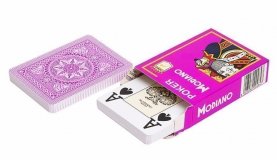 Карты для покера Modiano Poker 100% пластик, Италия, фиолетовая рубашка umod484