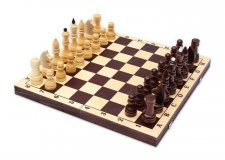 Шахматы обиходные парафинированные с темной доской Р-12